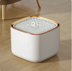 Pet water dispenser in cream color with 3L capacity and quiet pump
