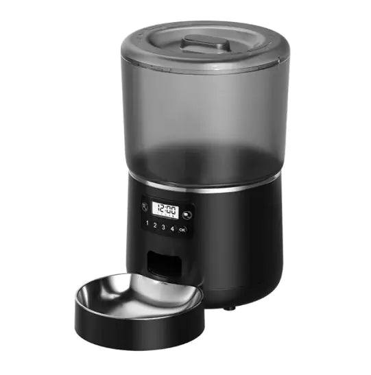 Smart automatic pet food dispenser 4L capacity with app control
