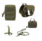 Tactical K9 Training Vest - Harness And Leash Set For All Breeds Dogs