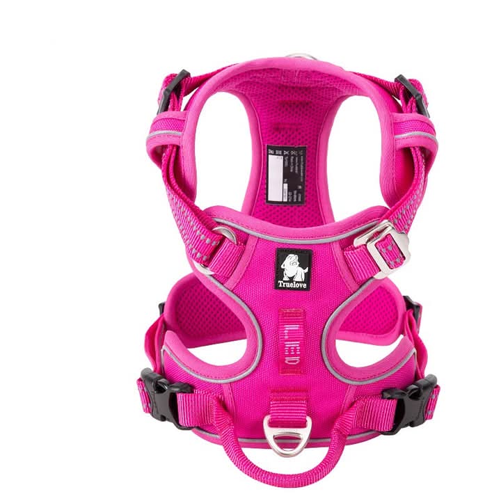 True Love No-Pull Training Dog Harness - Reflective & Breathable (Pink, Small)