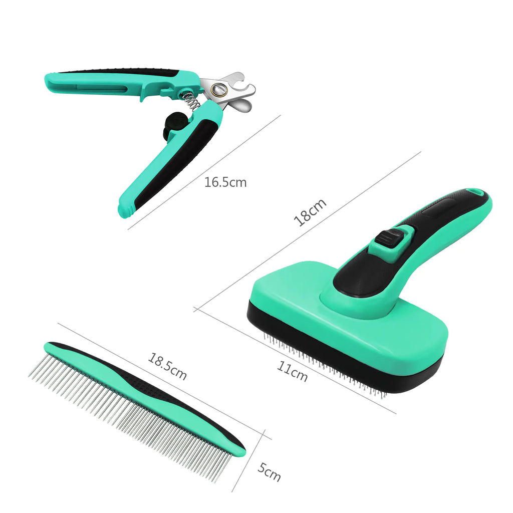Retractable Pet Brush for Hair Removal and Grooming