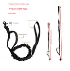 Hands-Free Dog Running Leash - Adjustable Waist Belt with Shock Absorbing Bungee