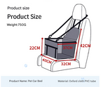 Premium Pet Car Seat with Safety Belt - Portable Travel Carrier for Dogs & Cats