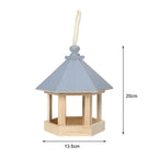 Wooden Bird Feeder and Water Dispenser for Garden Decor