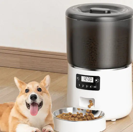 Smart WiFi Pet Feeder 4L - App Control, Voice Recording & Auto Schedule