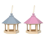 Wooden Bird Feeder and Water Dispenser for Garden Decor
