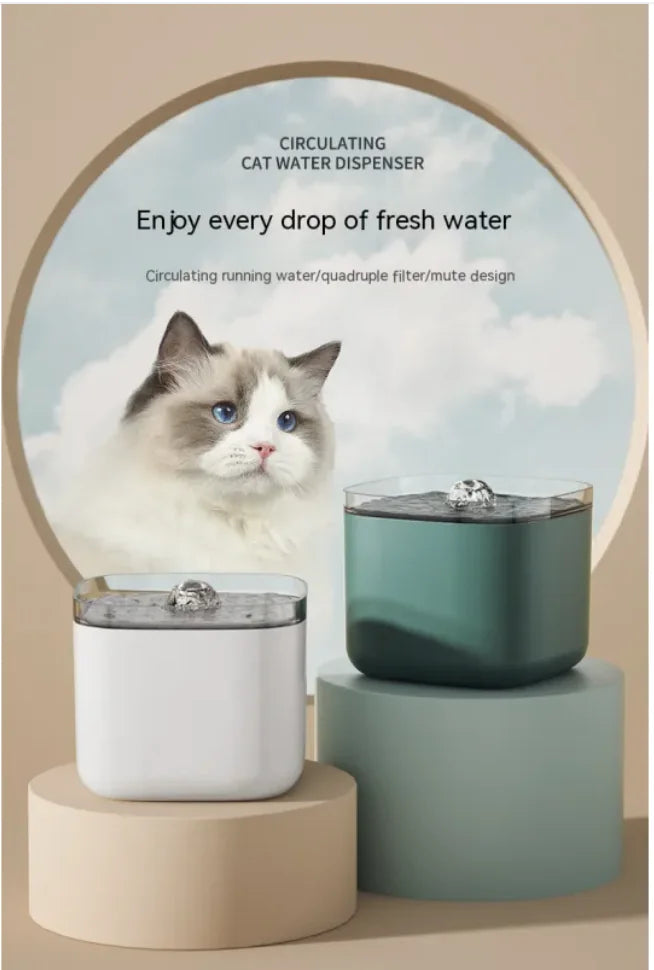 AquaFeed 3L Pet Water Dispenser - Enhanced Safety