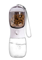 Travel dog water bottle in brown with one-hand operation dispenser
