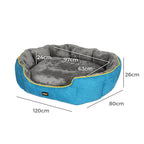 PaWz Electric Pet Heater Bed Heated XL Blue X-Large