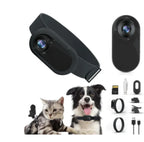 Pet POV camera kit with accessories mounting clips and components
