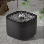 AquaFeed 3L automatic pet water dispenser in black with fountain feature
